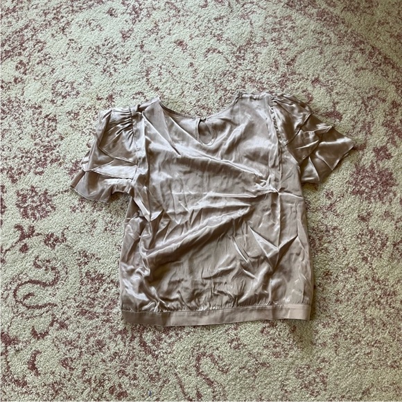 Anine Bing Flutter Sleeve Silk Top XS - Picture 7 of 7